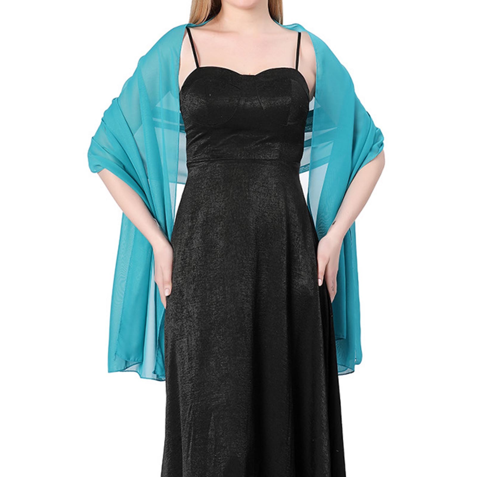 thumbnail image 2 of Chal de gasa para mujer - Talla grande, 30 colores - Perfecto para bodas, vestidos de noche, pareos de playa y viajes, 2 of 4